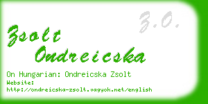 zsolt ondreicska business card